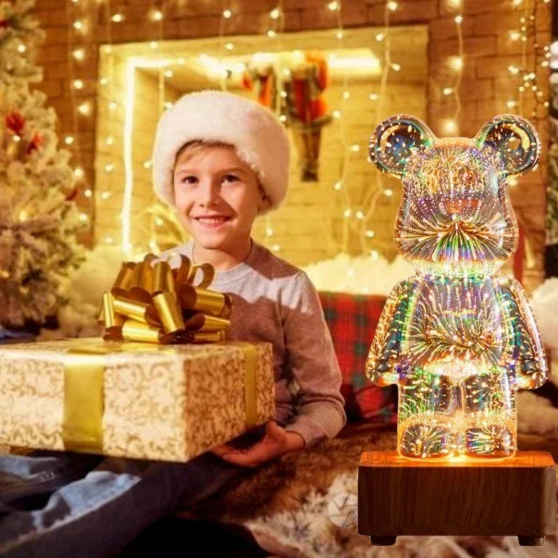 Kids Christmas Gift Night Light Bear