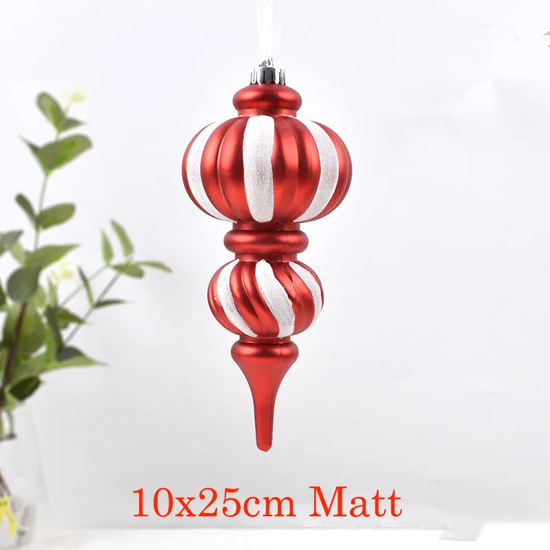 Large pendant candy cane Christmas Decoration 10x25cm Matt