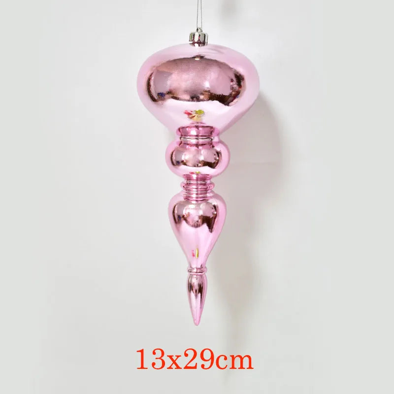 Large pink Christmas ornament 13cmx29cm