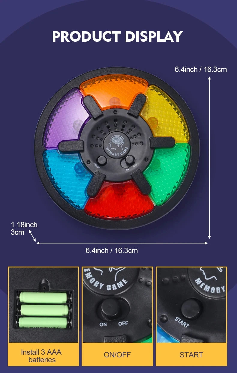 Memory game information AAA batteries