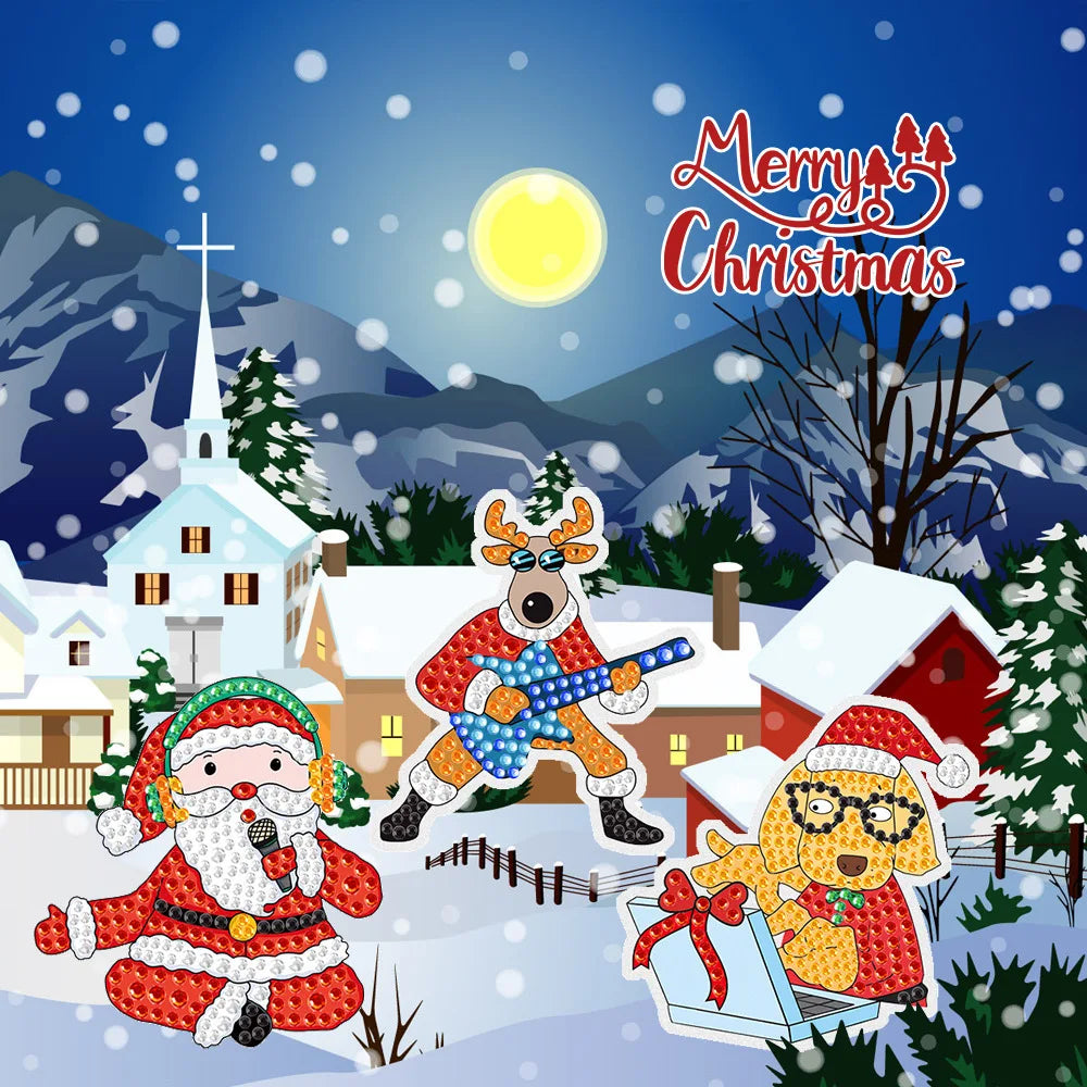 Merry Christmas Gem art craft