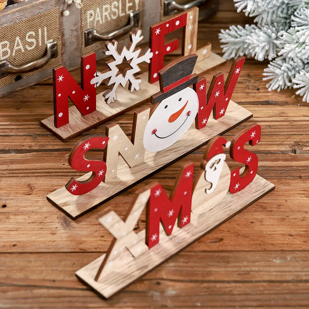 Noel Snow Xmas Wooden Decor