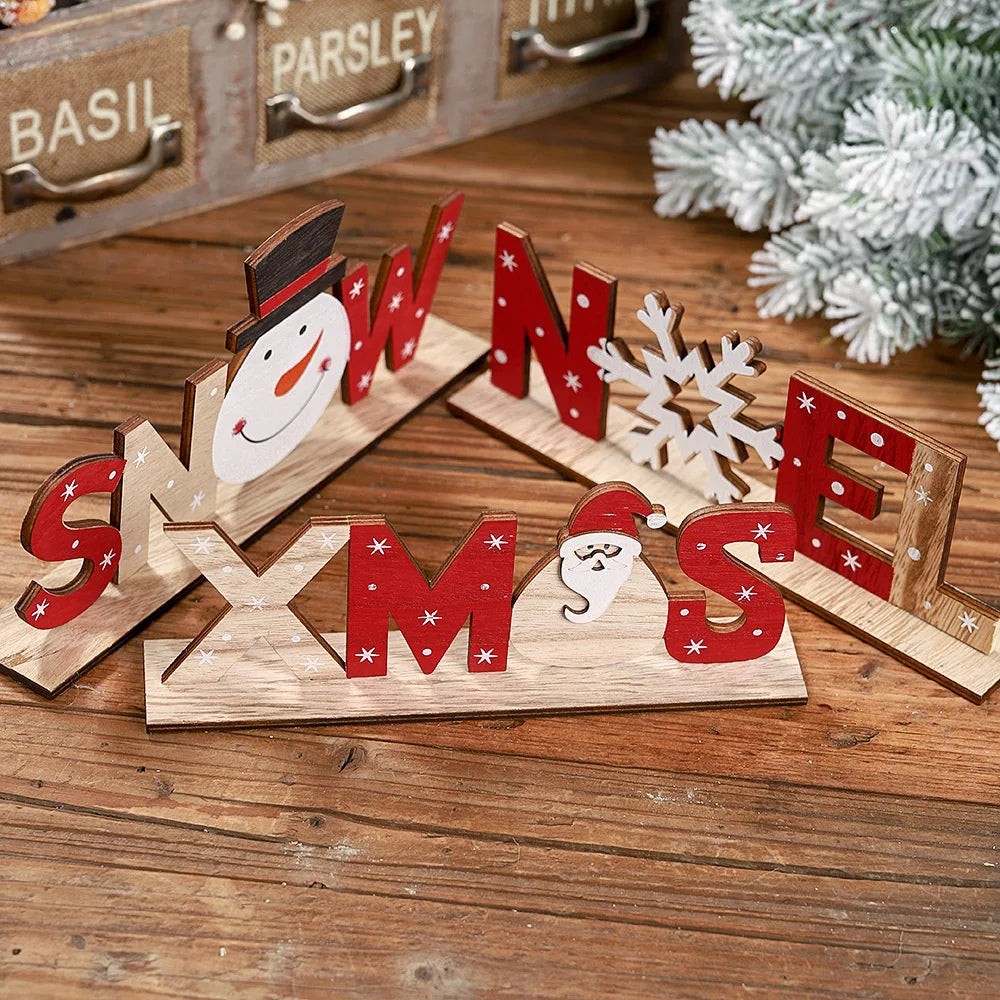 Noel snow xmas Wooden Ornament