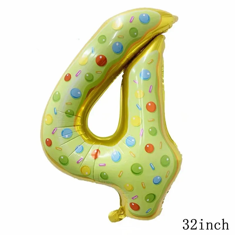 Number 4 Sweet treat number Foil balloon
