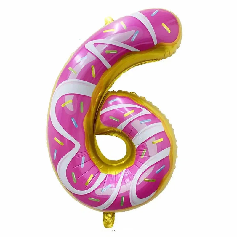 Number 6 Foil balloon sweets and cakes