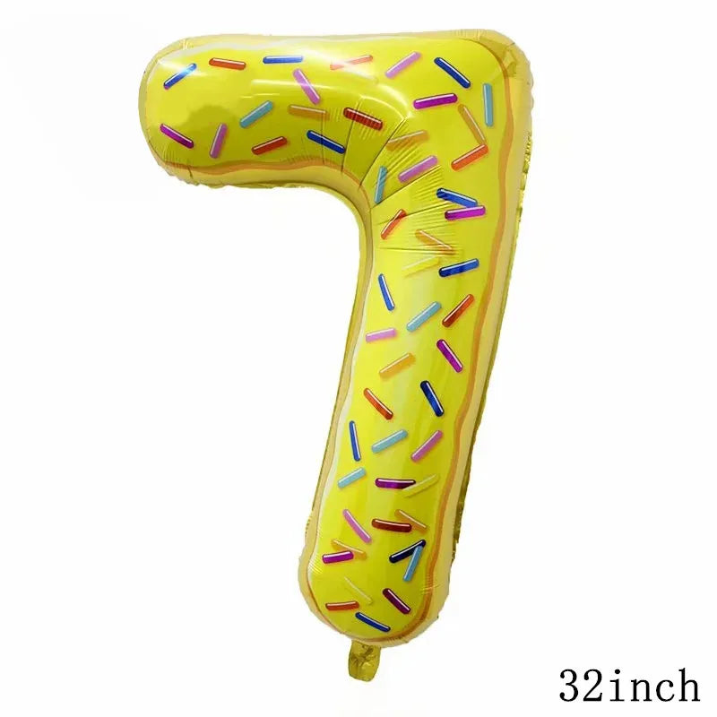 Number 7 Foil Balloon sprinkle cake