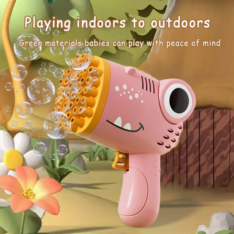 Pink Dinosaur Bubble Machine Gift for Girls