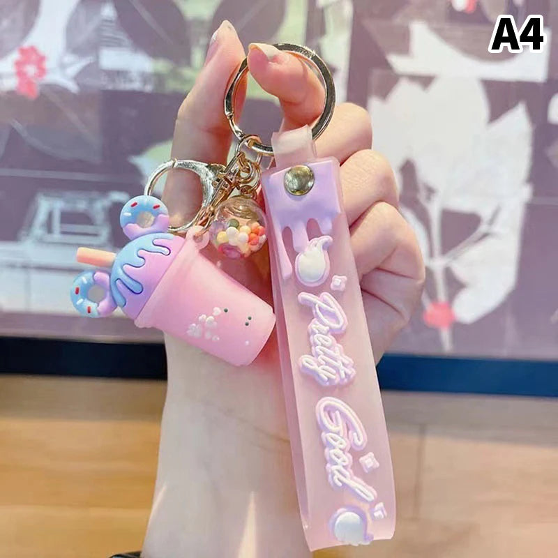 Pink Milkshake Keychain Measurements Party Favour