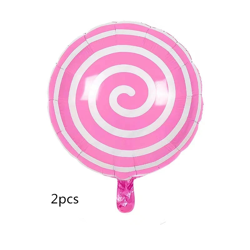 Pink swhirl foil balloon 2 pcs