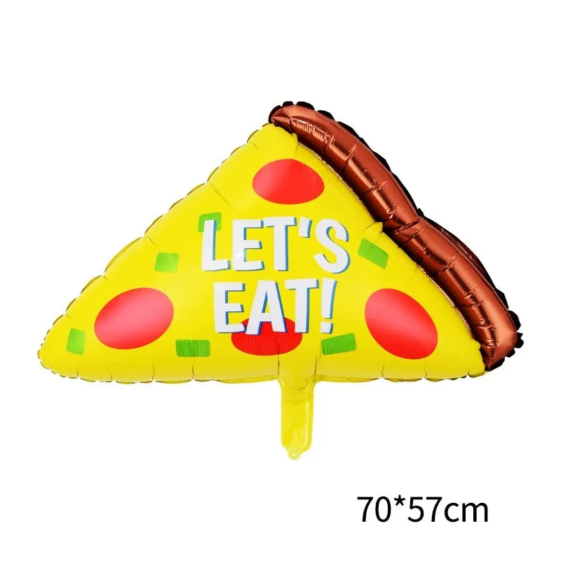 Pizza slice lets eat foil balloon