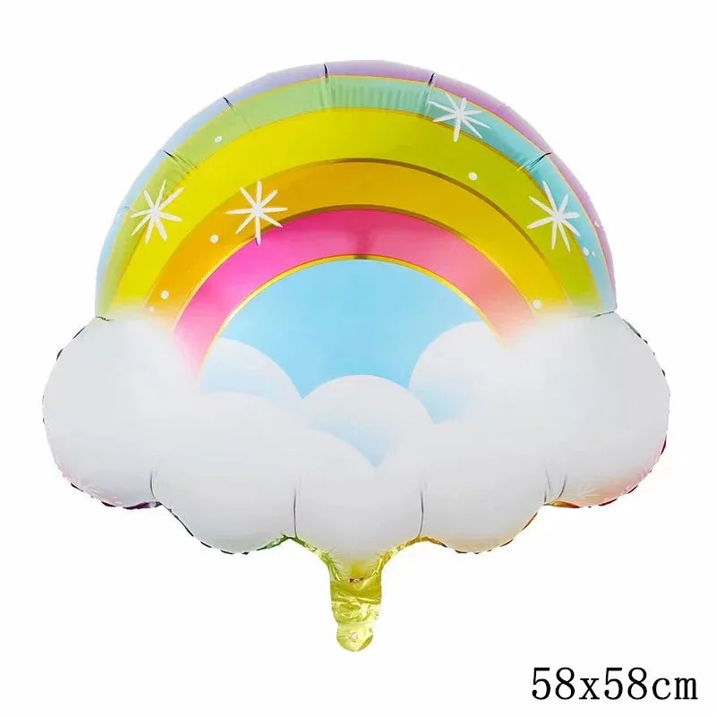 Rainbow cloud foil balloon