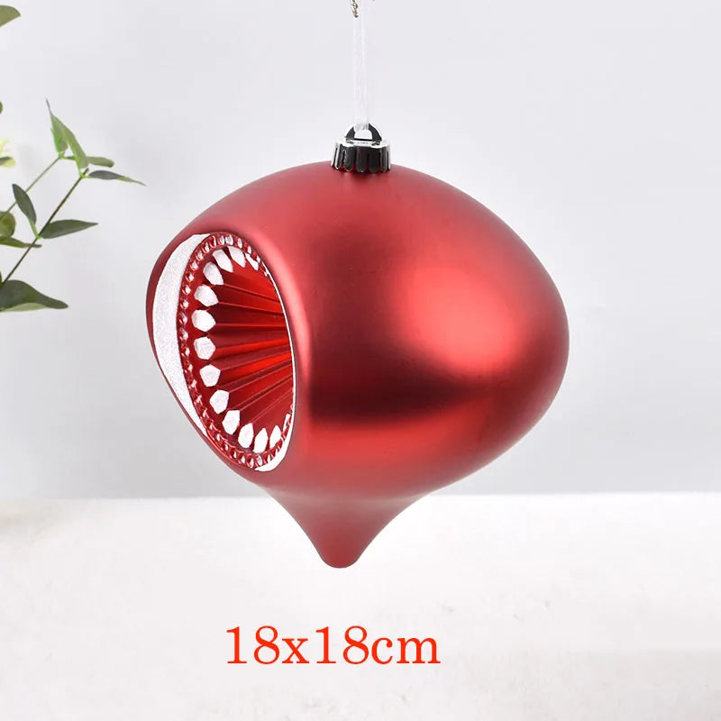 Red onion shape Christmas decoration 18cmx18cm