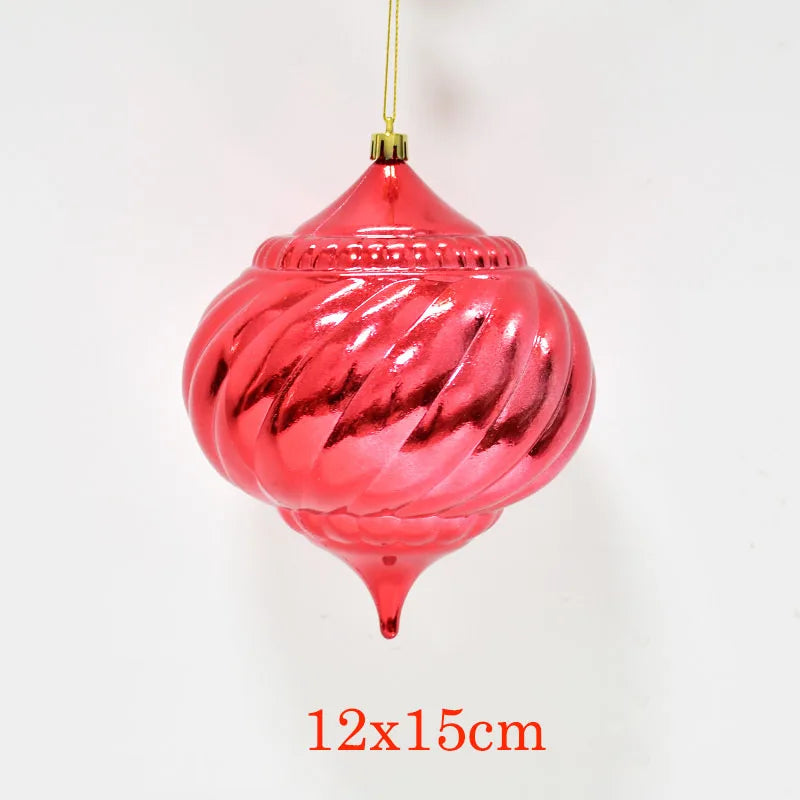 Red onion shape Christmas tree ornament 12cmx15cm