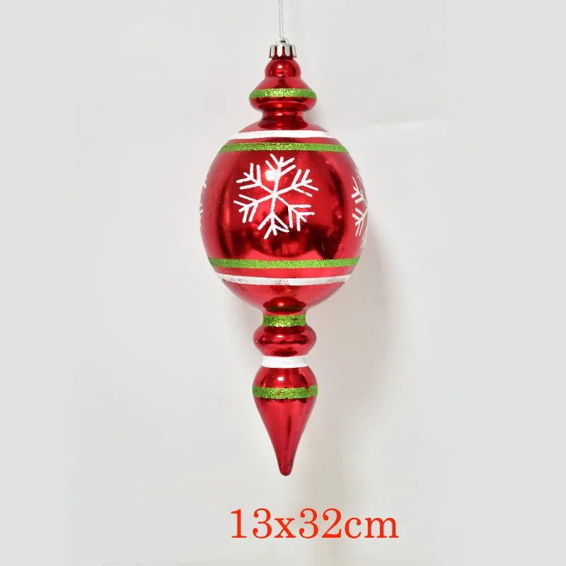 Red white and green Christmas decoration 13cmx32cm