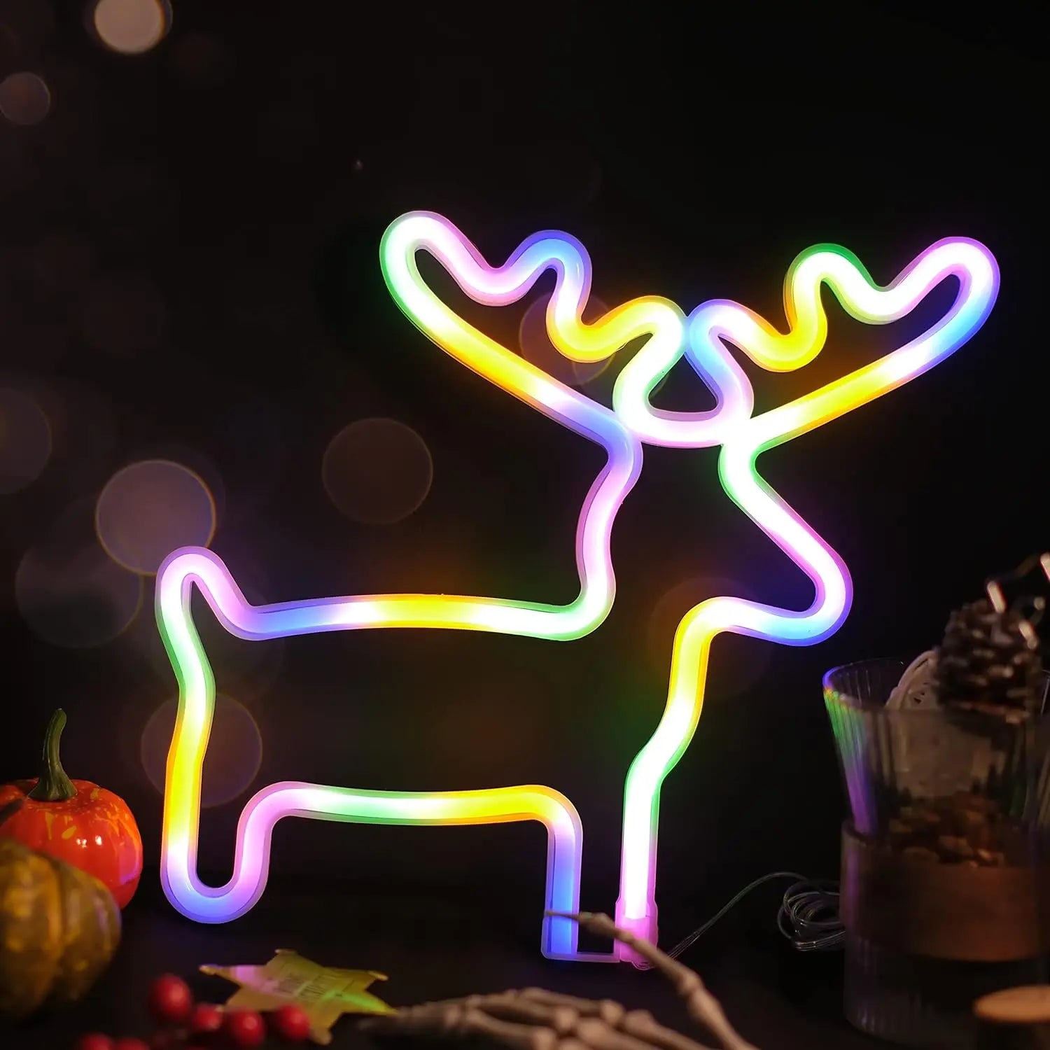Reindeer Colourful LED Light