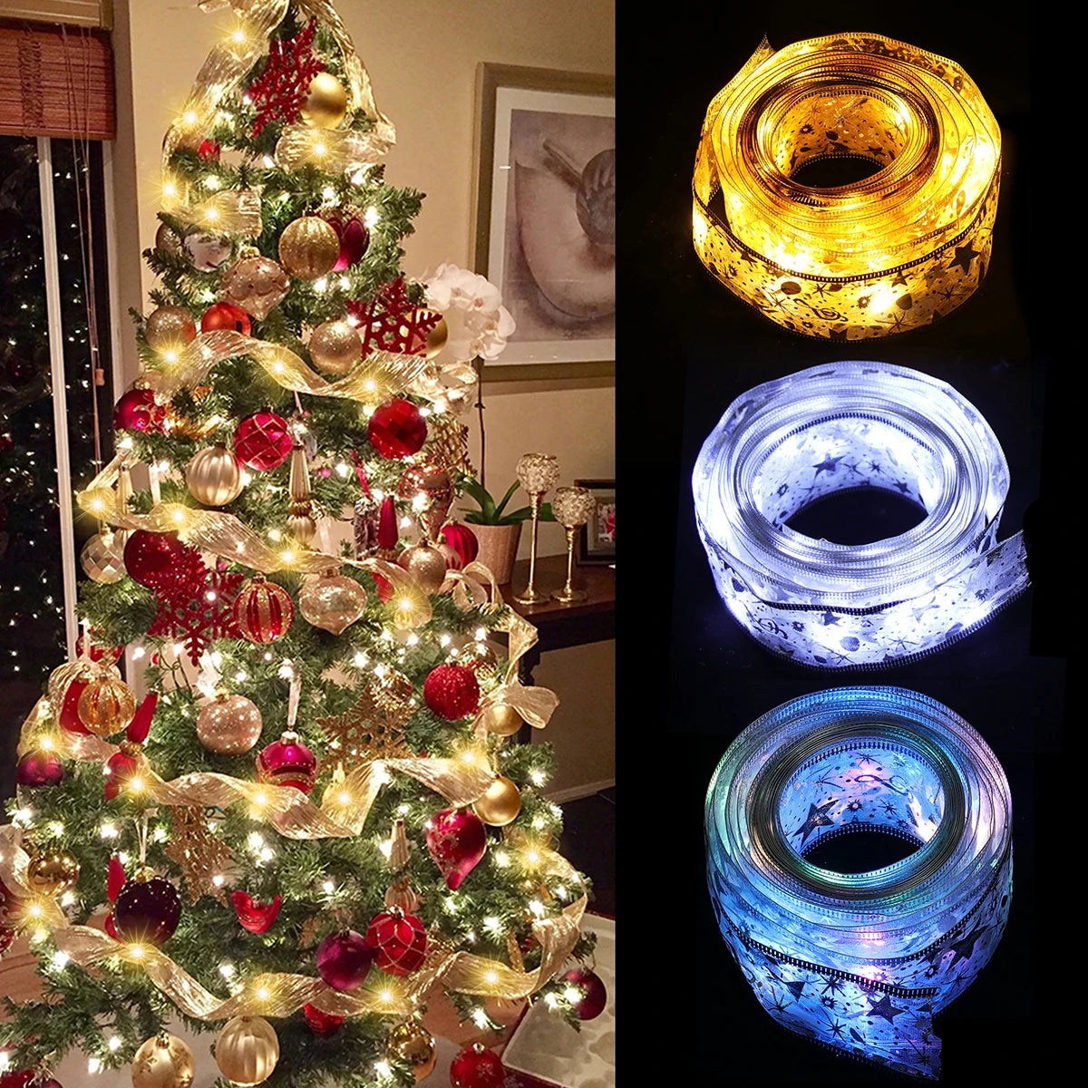 Ribbon Lights for Christmas Tree