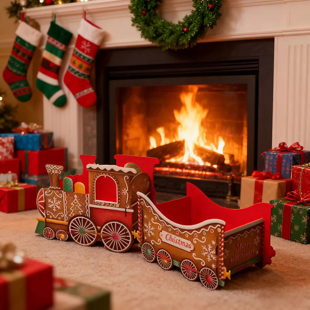 Christmas Trains Presents Holder