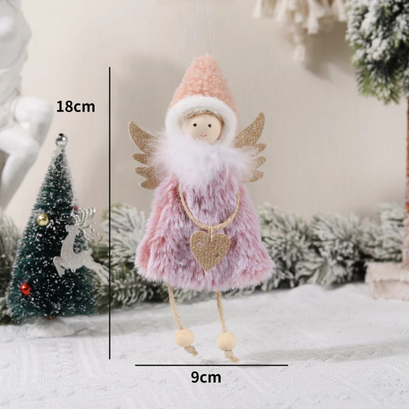 Christmas Angel Girl Plush Doll Oranments Xmas