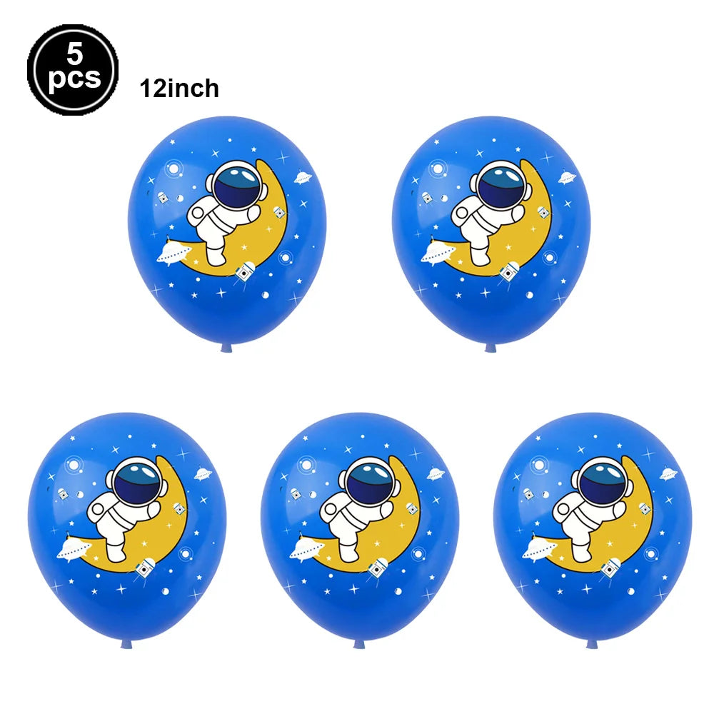 3D Astronaut Space Rocket Foil Balloons