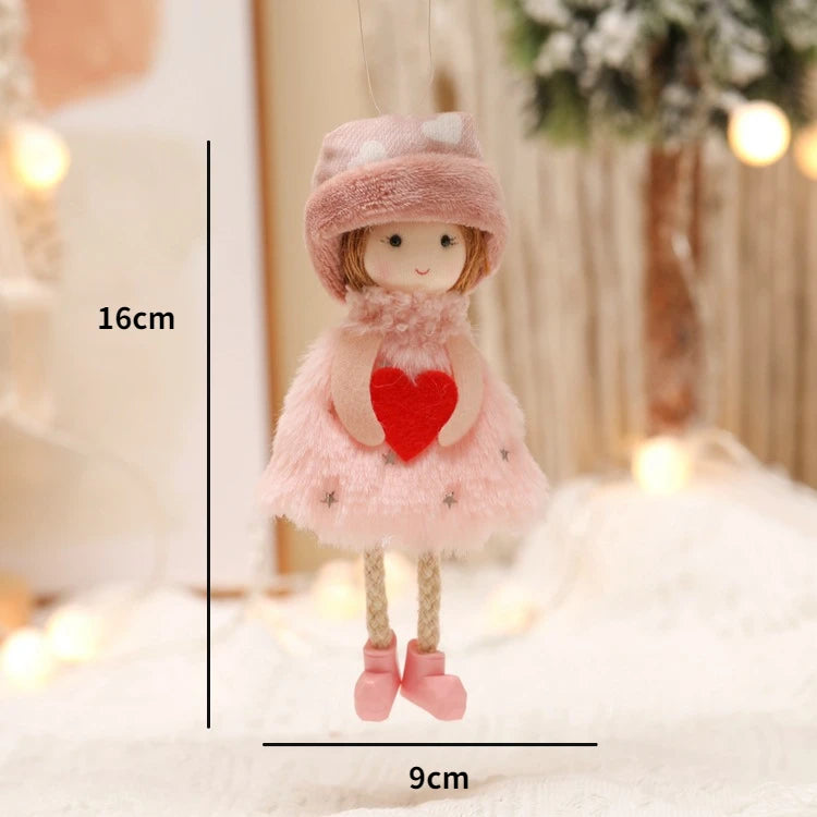 Christmas Angel Girl Plush Doll Oranments Xmas