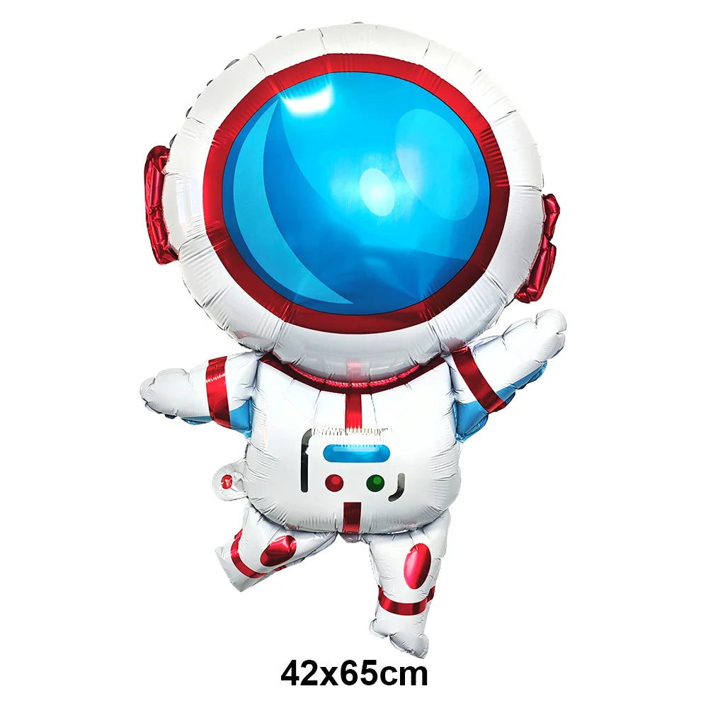 3D Astronaut Space Rocket Foil Balloons