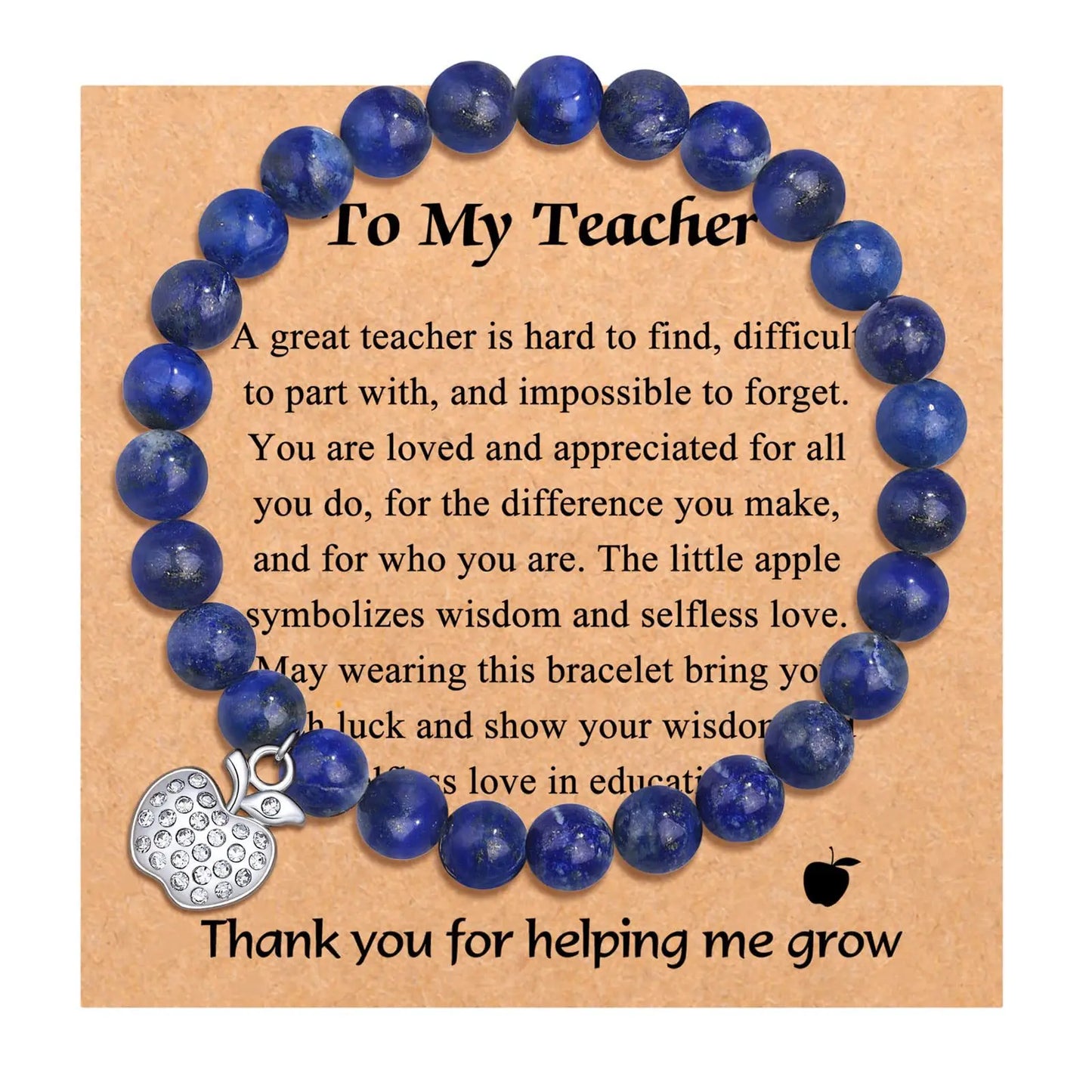Natural Stone Teacher Bracelet Gifts