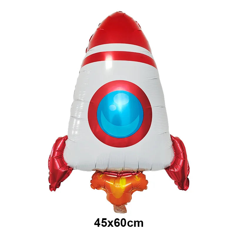 3D Astronaut Space Rocket Foil Balloons