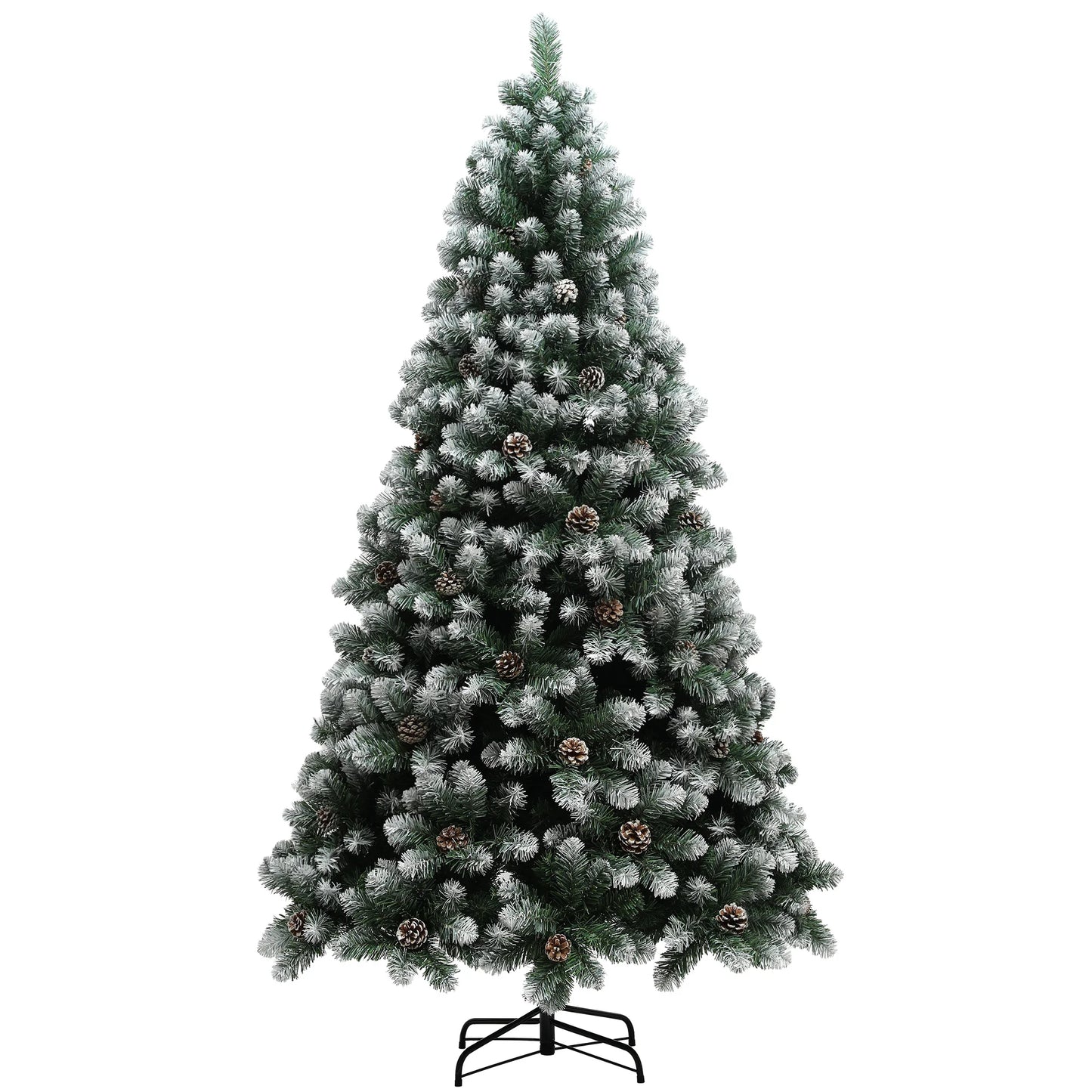 7ft Artificial Pine Christmas Tree with Pinecones