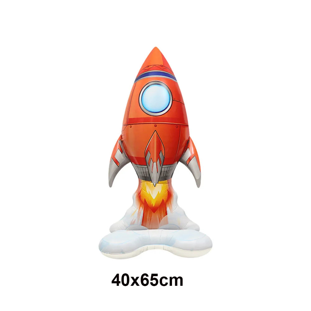3D Astronaut Space Rocket Foil Balloons
