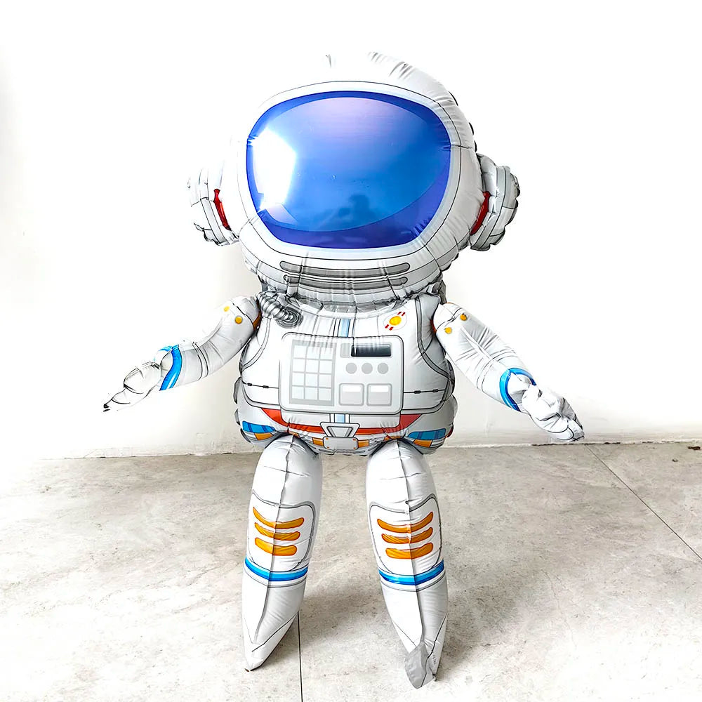 3D Astronaut Space Rocket Foil Balloons