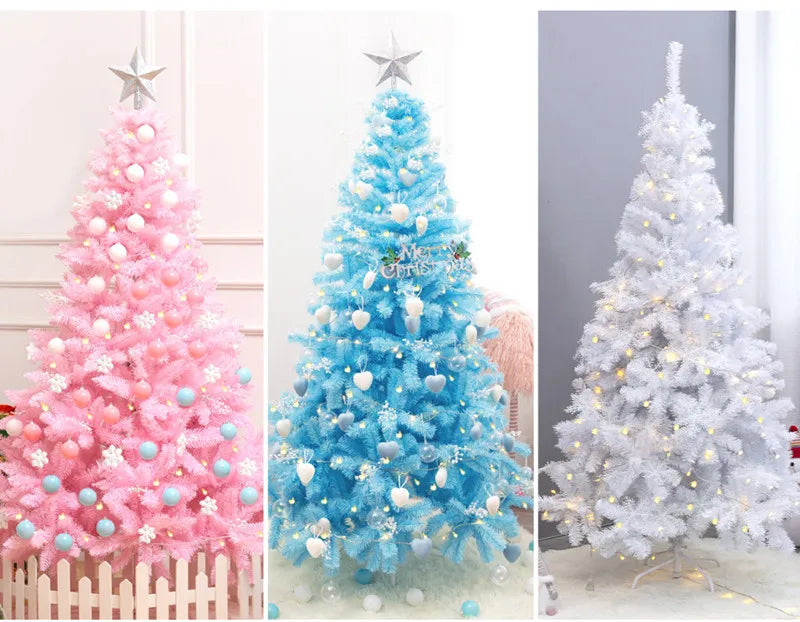 Pink / Blue / White / Green  Artificial Christmas Tree 180cm/6ft