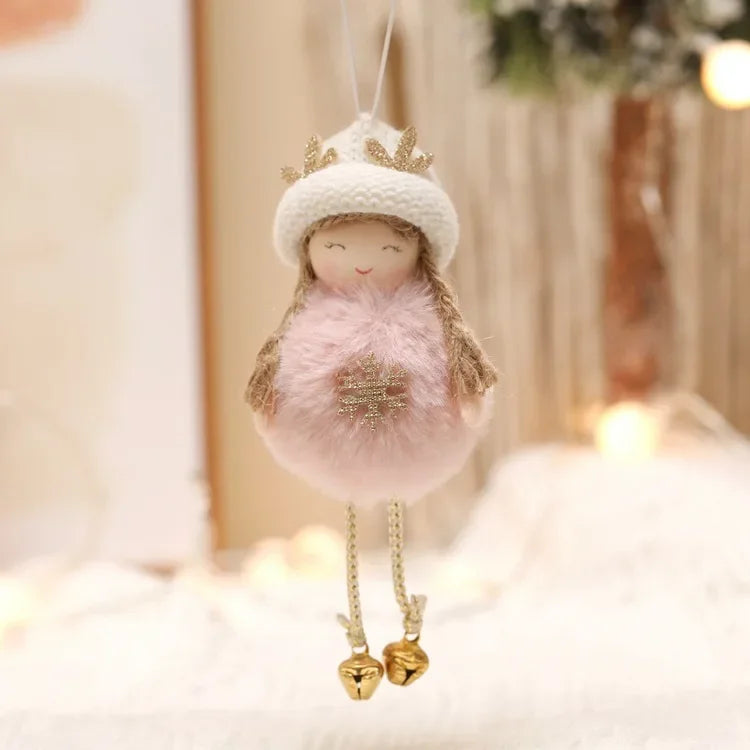 Christmas Angel Girl Plush Doll Oranments Xmas