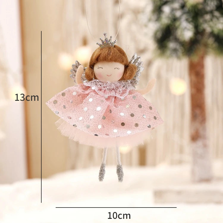 Christmas Angel Girl Plush Doll Oranments Xmas