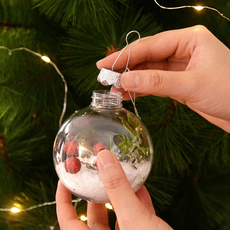 6Pcs Fillable Christmas Ball Ornaments