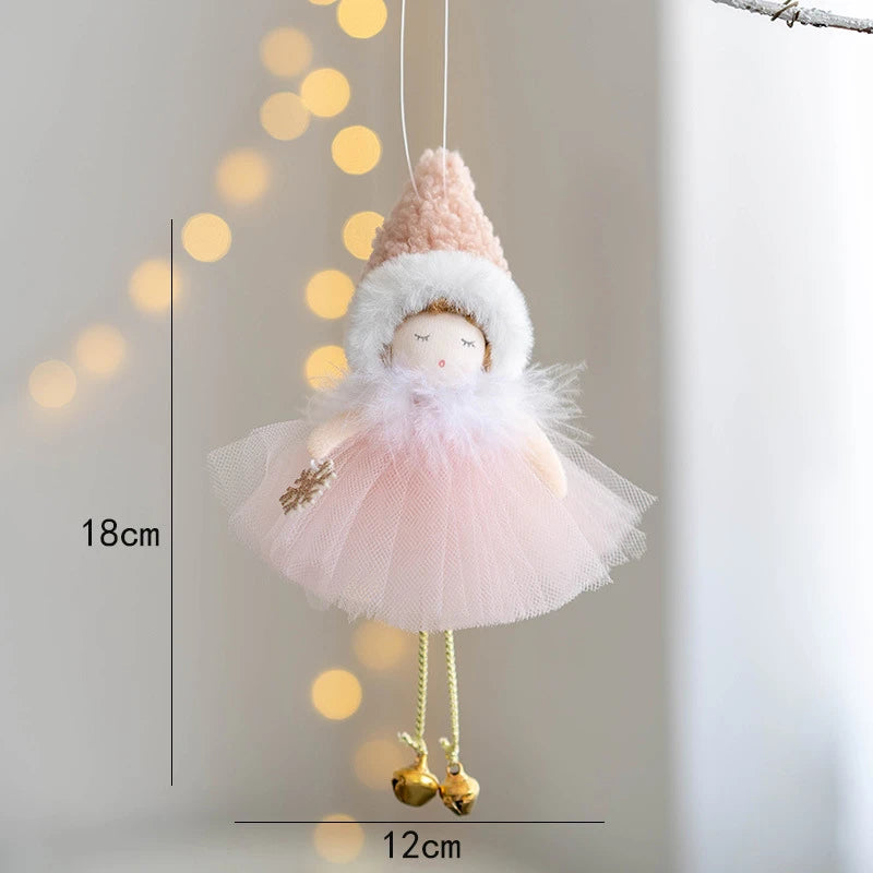 Christmas Angel Girl Plush Doll Oranments Xmas