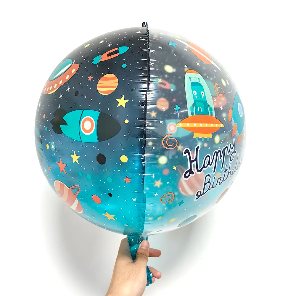 3D Astronaut Space Rocket Foil Balloons