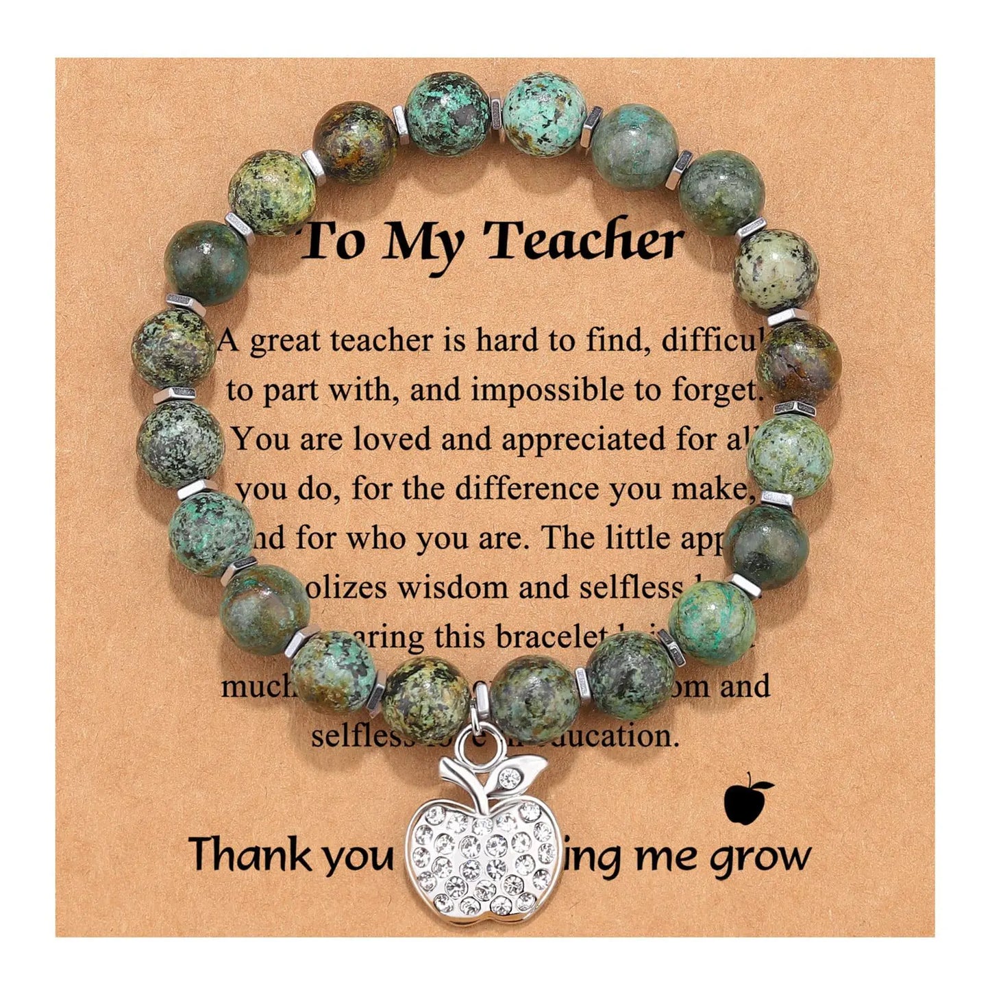Natural Stone Teacher Bracelet Gifts