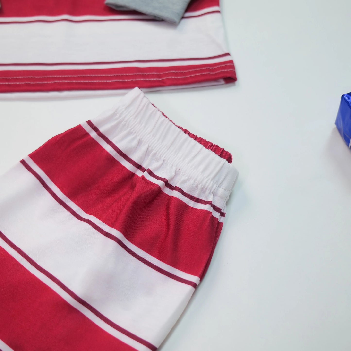 Striped Christmas Print Matching Family Pajamas
