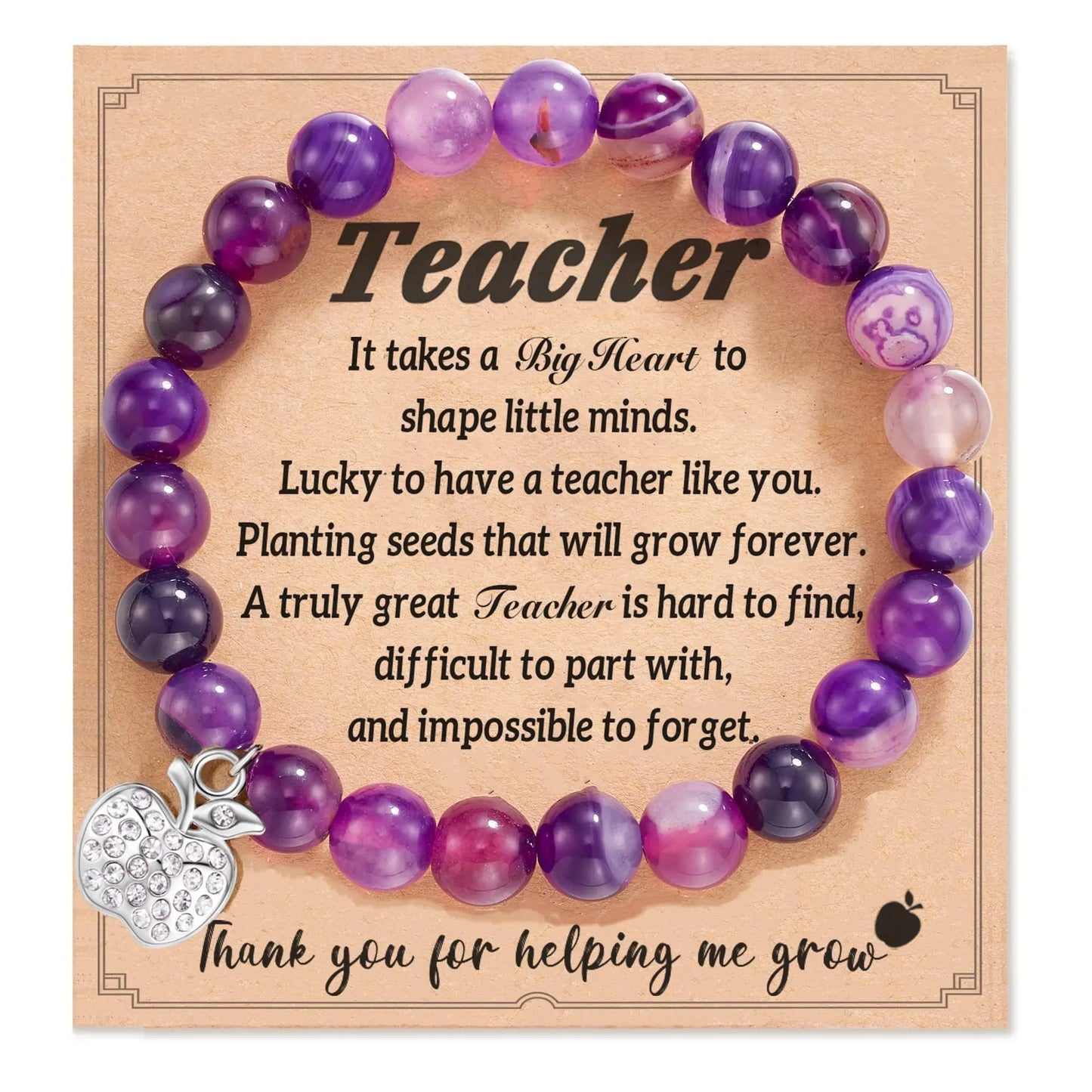 Natural Stone Teacher Bracelet Gifts