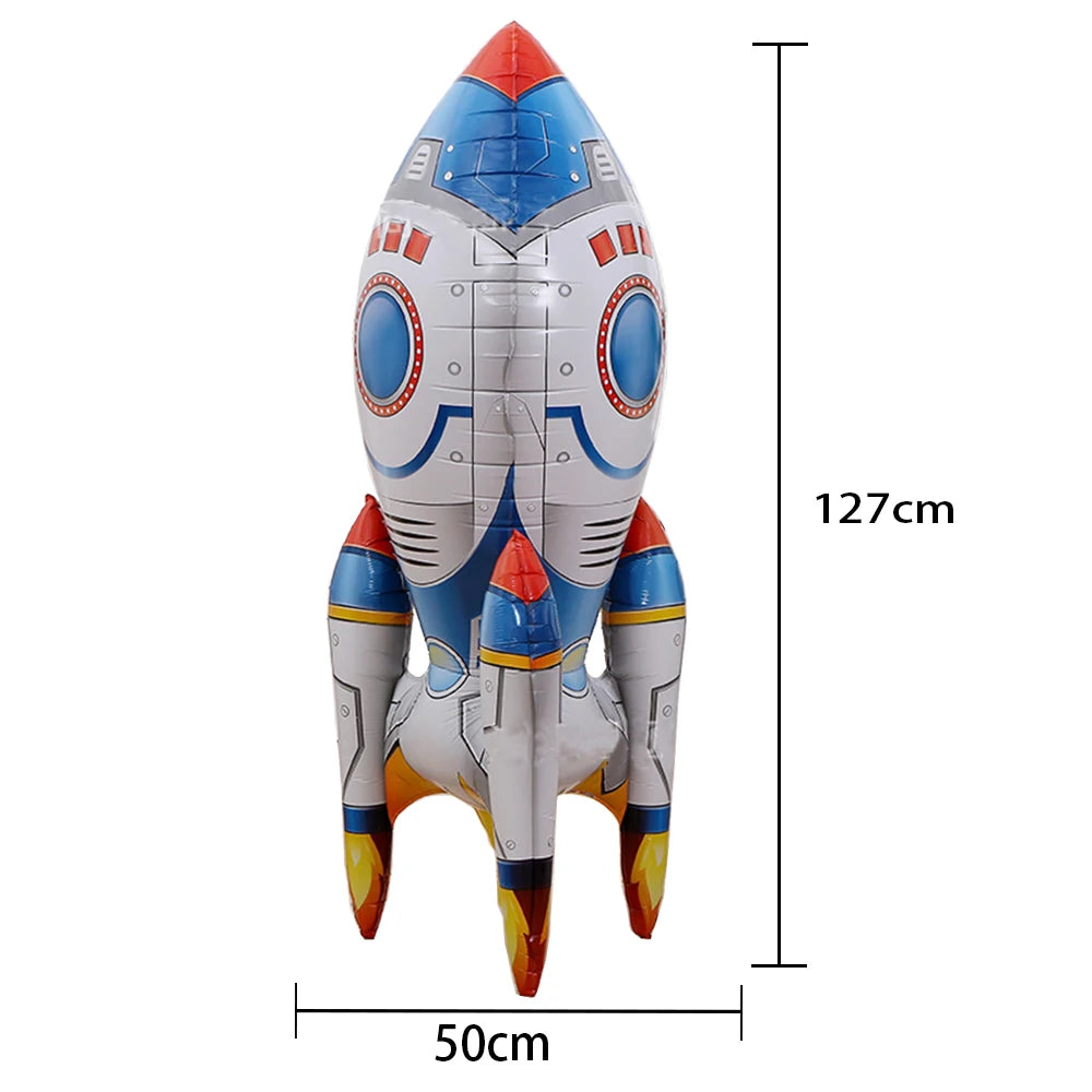 3D Astronaut Space Rocket Foil Balloons