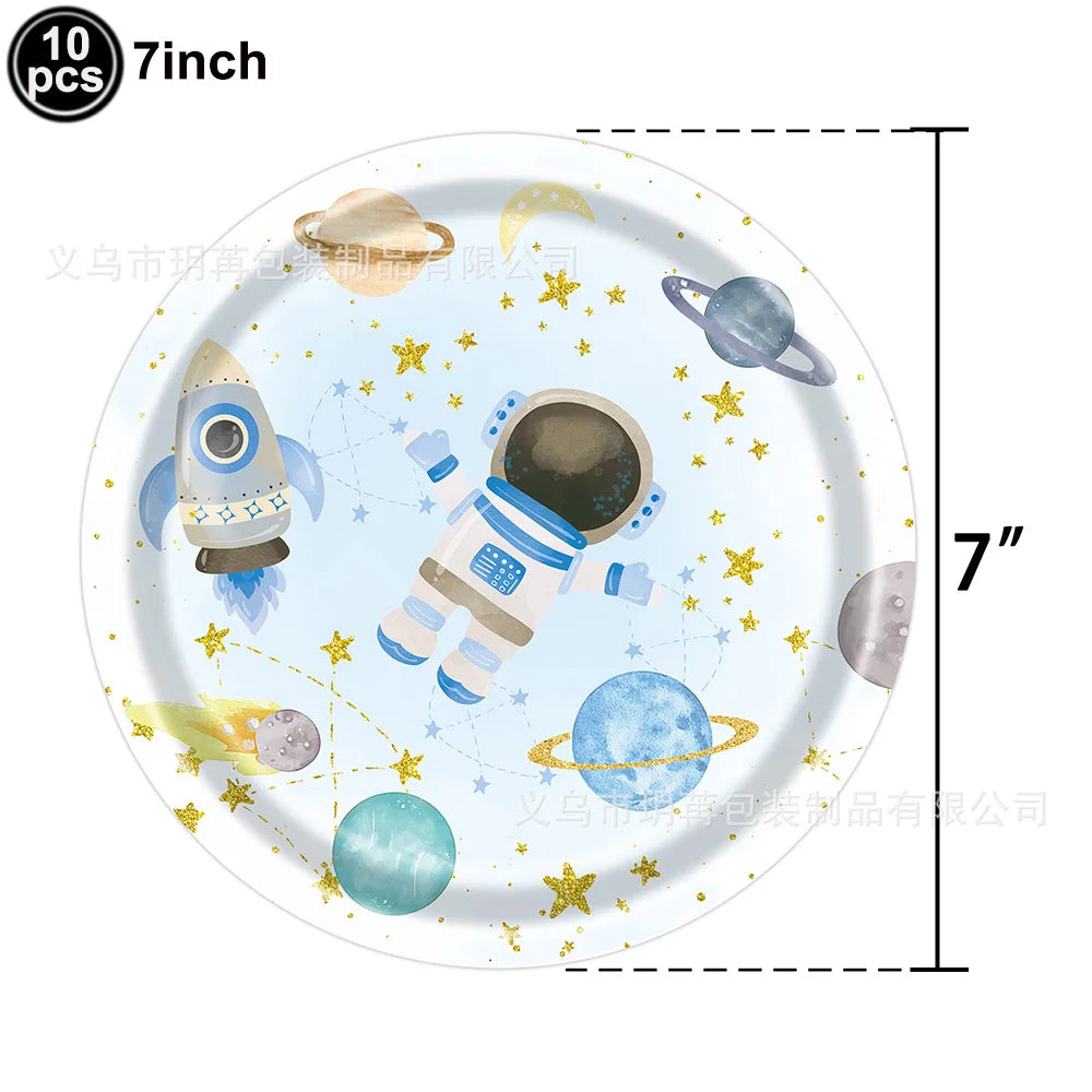 3D Astronaut Space Rocket Foil Balloons