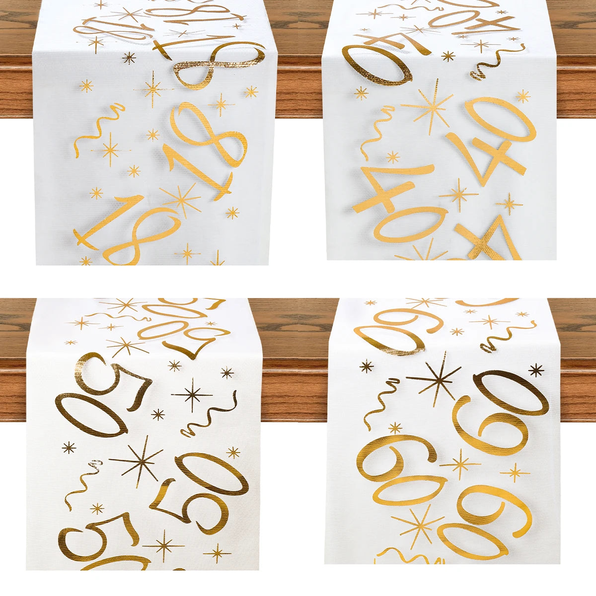 18th 30th 40th 50th 60th 70th Birthday Sheer Table Runner