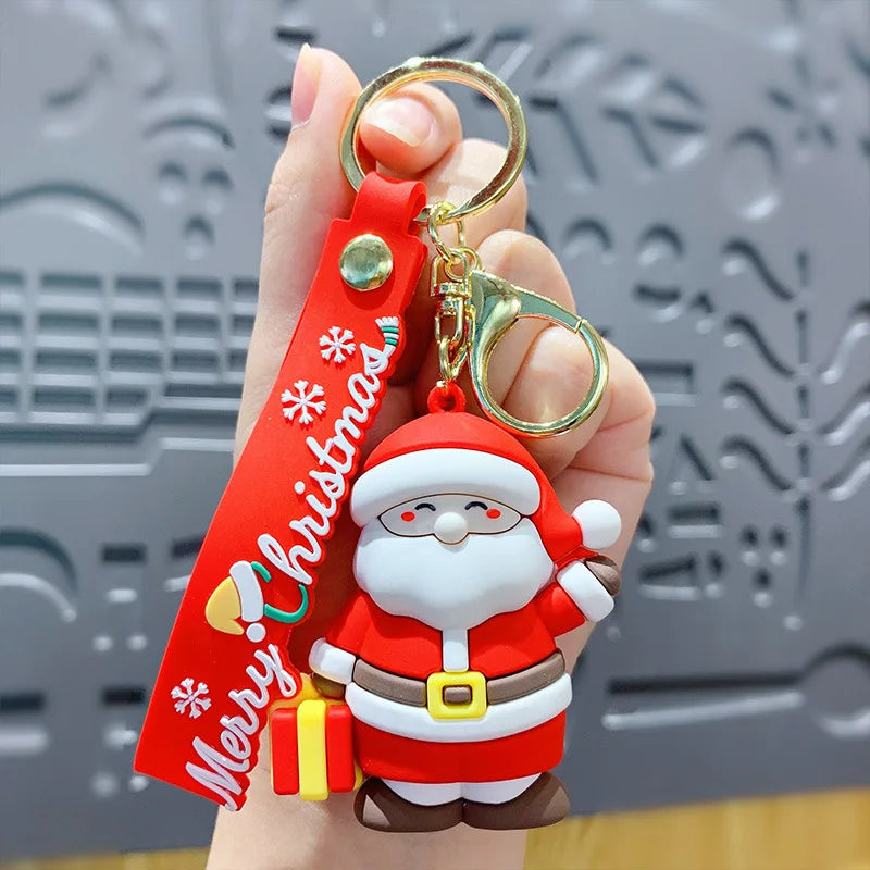 Santa keychain christmas gift