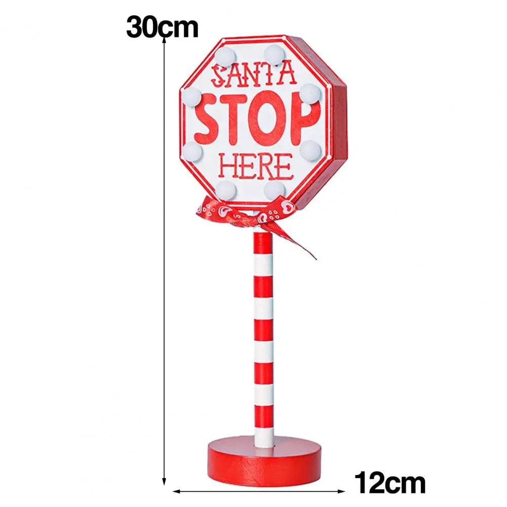 Santa stop here hexagonal LED sign dimensions