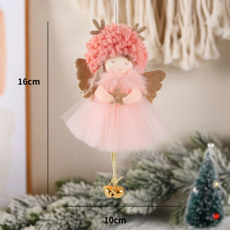 Christmas Angel Girl Plush Doll Oranments Xmas