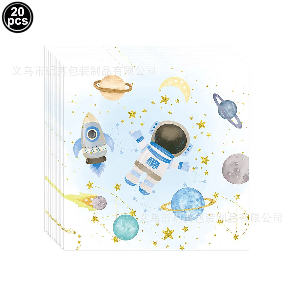 3D Astronaut Space Rocket Foil Balloons