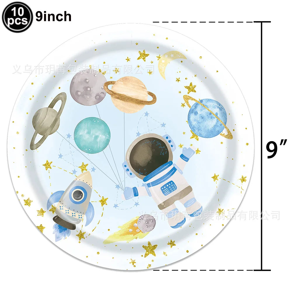 3D Astronaut Space Rocket Foil Balloons