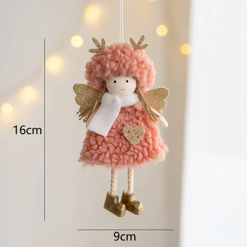 Christmas Angel Girl Plush Doll Oranments Xmas