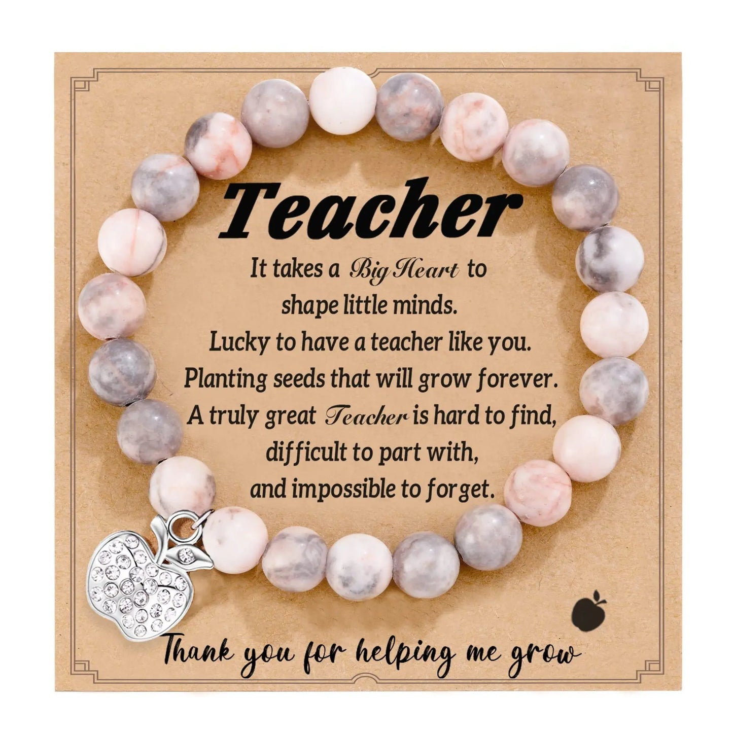 Natural Stone Teacher Bracelet Gifts