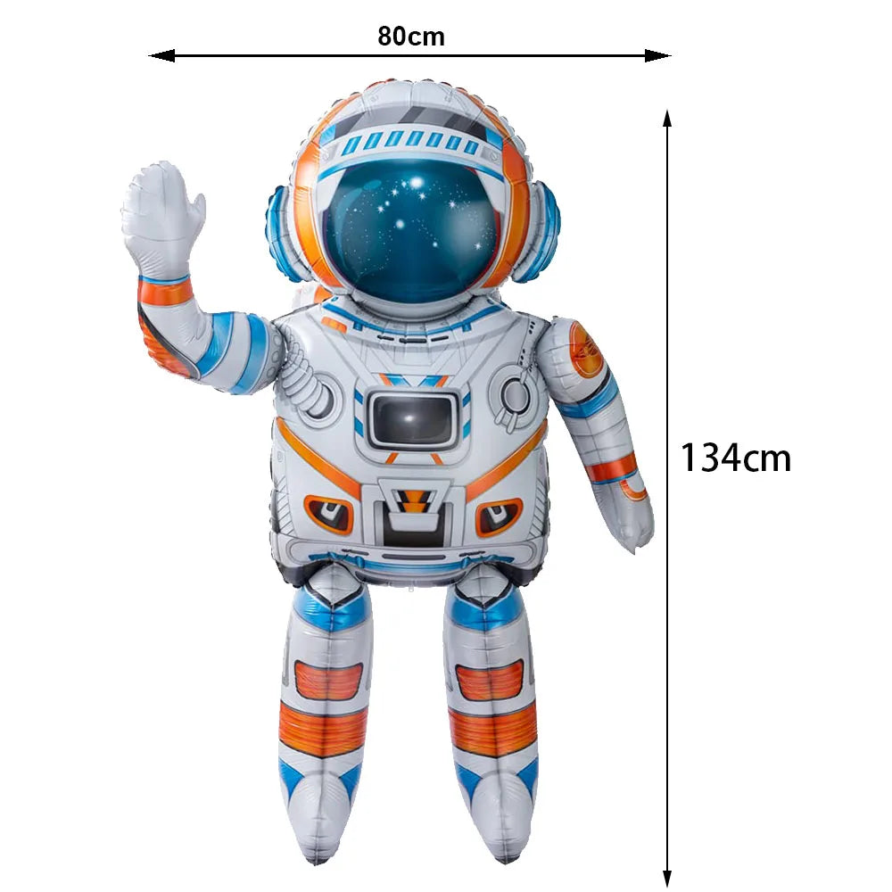 3D Astronaut Space Rocket Foil Balloons